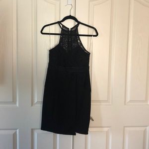 Black lace cocktail dress